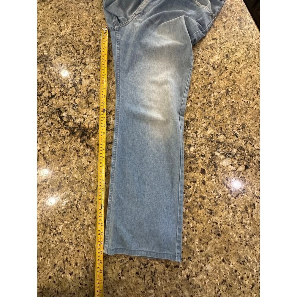 VINTAGE 70s Levi’s Orange Tab Bootcut Wide Leg Light Wash Denim Jeans Men 36x29 - Picture 15 of 16